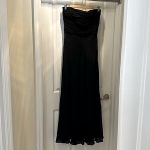Lauren Ralph Lauren 100% Silk Black Strapless Dress